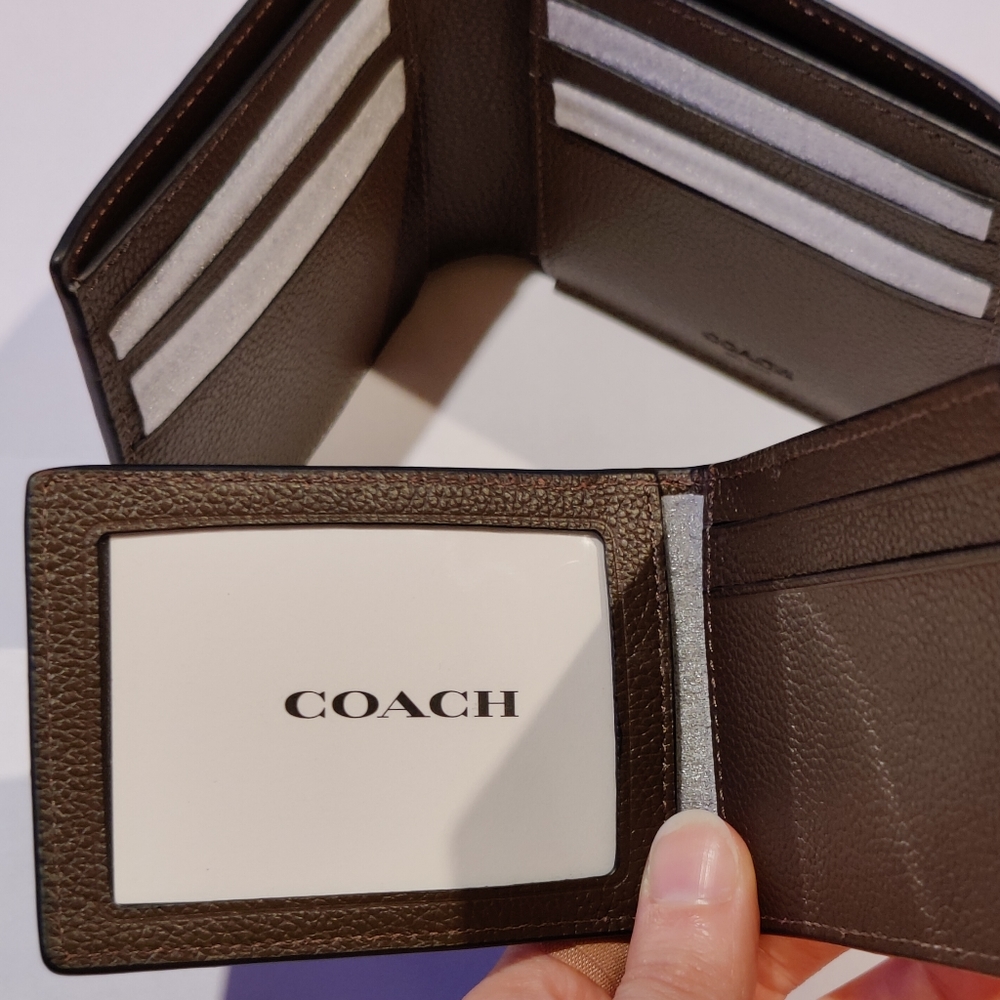 Coach Brown Leather Wallet, NWOT - Picture 4 of 6
